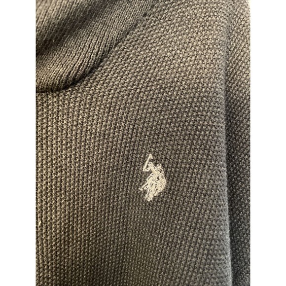 Men’s U.S. Polo Assn. Gray Shawl Collar Pullover Sweater 2XL NWT - Picture 2 of 10